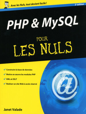 cover image of PHP et MySQL Pour les Nuls